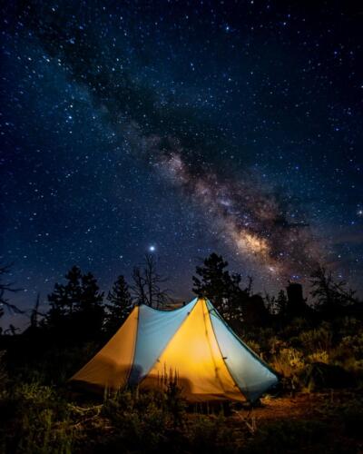 Sleeping under the stars