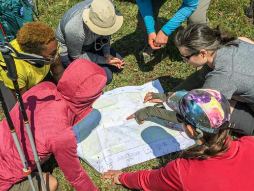 Mapping out the day's route